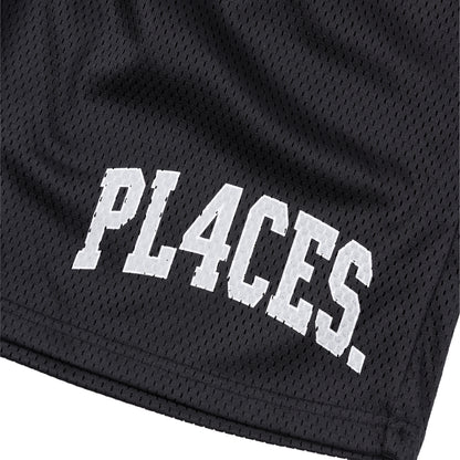 BAGGY MESH SHORTS - BLACK/SILVER