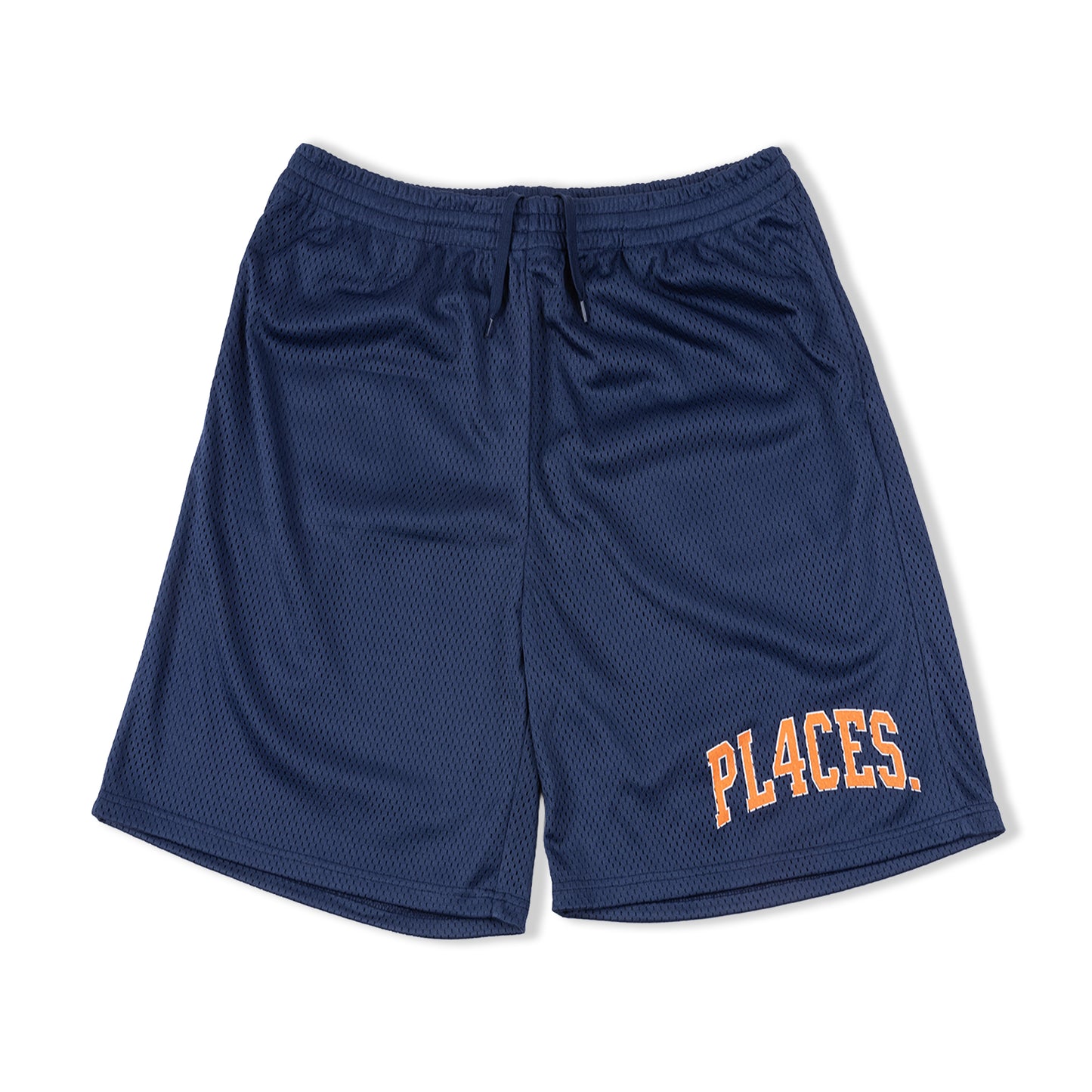 BAGGY MESH SHORTS - NAVY/ORANGE