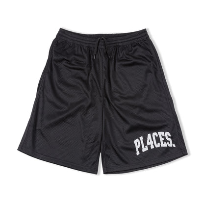 BAGGY MESH SHORTS - BLACK/SILVER